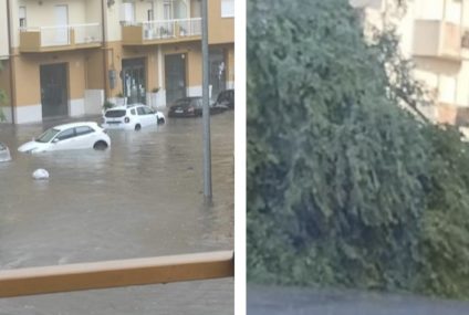A San Cataldo e Caltanissetta violento temporale. Video e foto