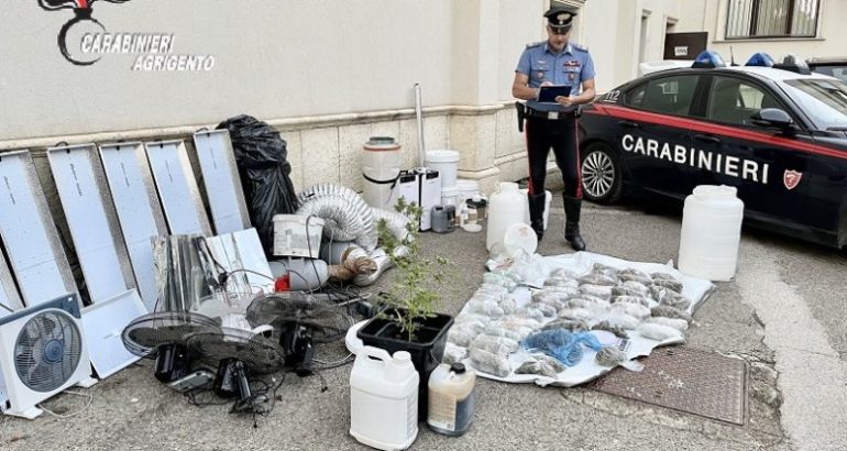 Laboratorio sotterraneo di droga a Licata: 2 arresti  