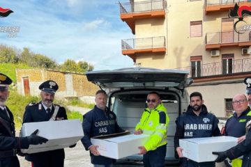 Carabinieri consegnano 618 Kg di prodotti dolciari ad Associazione benefica di Camastra