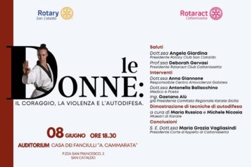 A San Cataldo convegno dal titolo “Le Donne: il coraggio, la violenza e l’autodifesa”