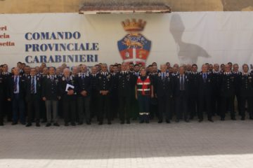 Caltanissetta. Visita del generale Spina, comandante della Legione Carabinieri “Sicilia”