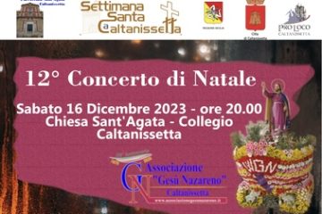 Caltanissetta, 12° Concerto di Natale organizzato dall’Associazione Gesù Nazareno